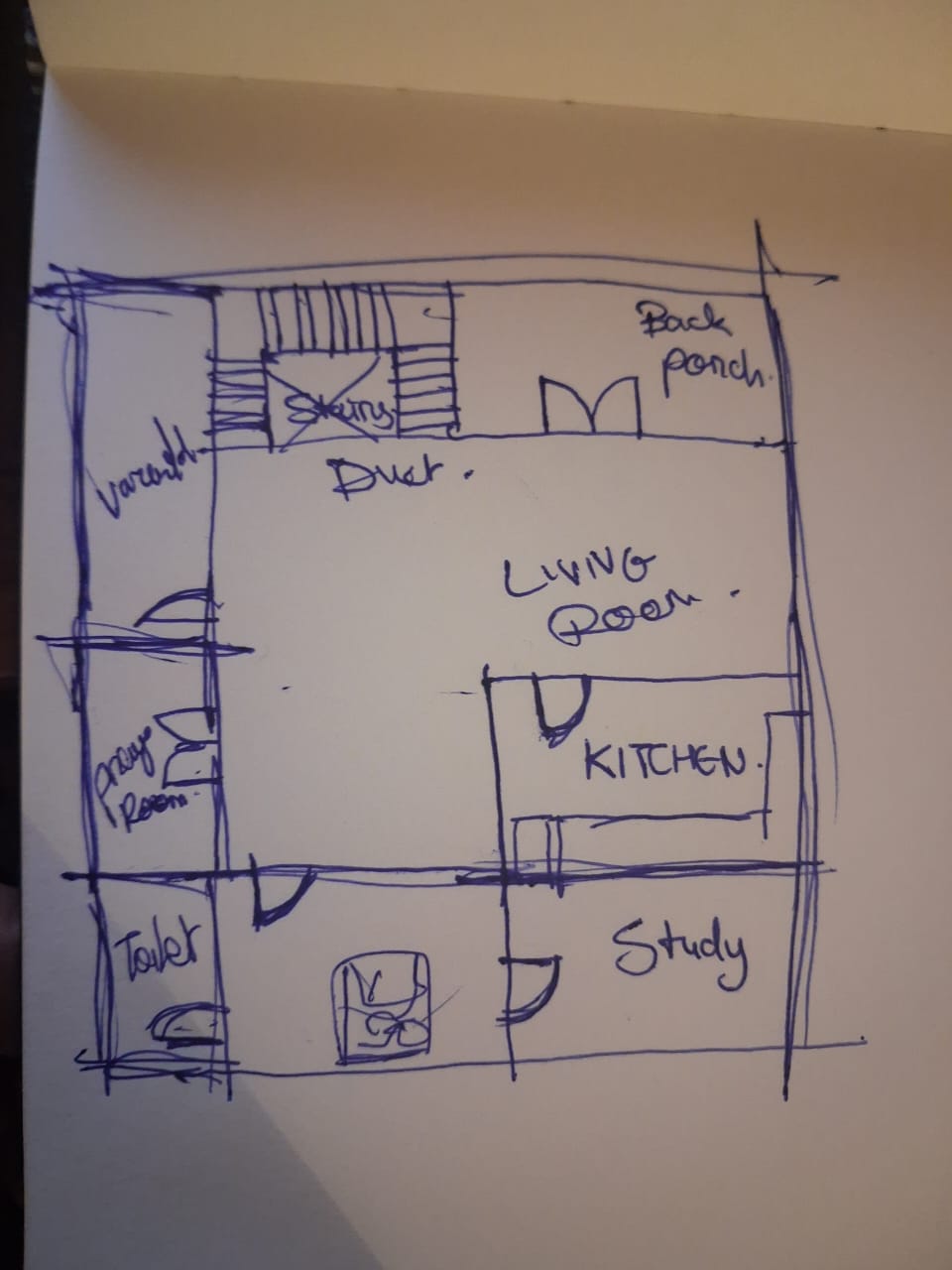 Hand-drawn sketch before conversion